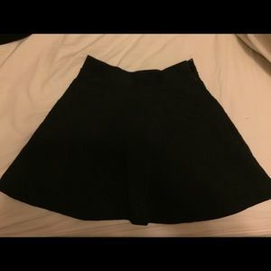 Black flare skirt